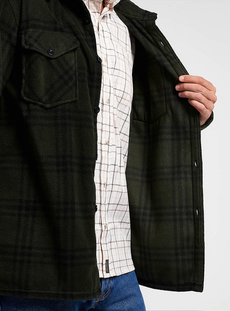 Polar Fleece Overhemd Groen Geruit