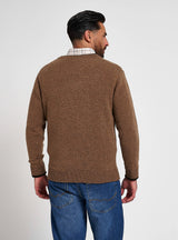 Ashcombe Trui V-Hals 100% Lamswol Donkerolijf