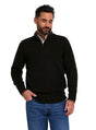 Ashcombe Trui met Rits 100% Lamswol Donkerolijf