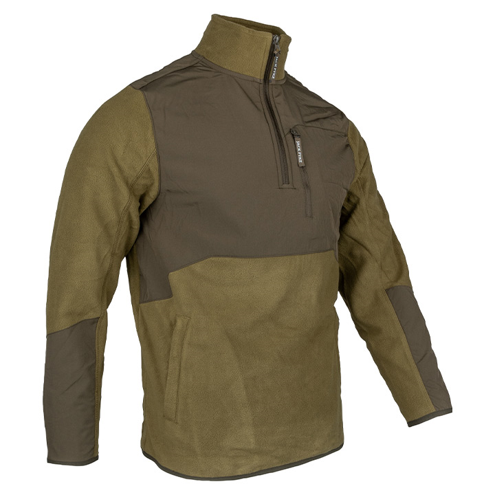 Rannock Fleecetrui Donker Mosterd