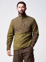 Rannock Fleecetrui Donker Mosterd