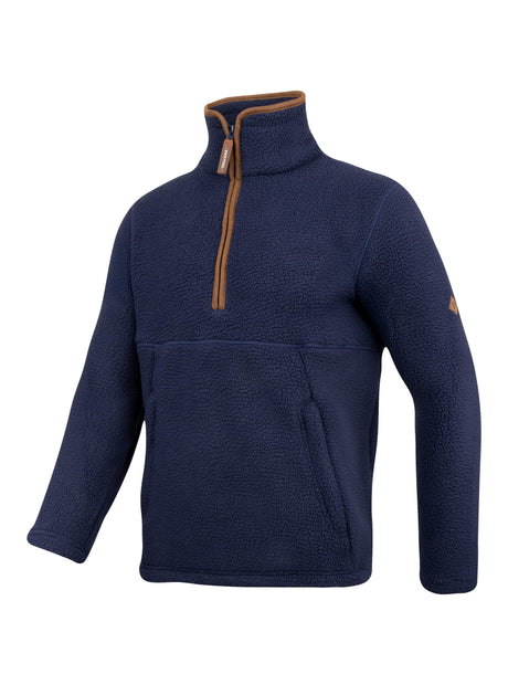 Junior Sherpa Fleecetrui Halve Rits Olijf
