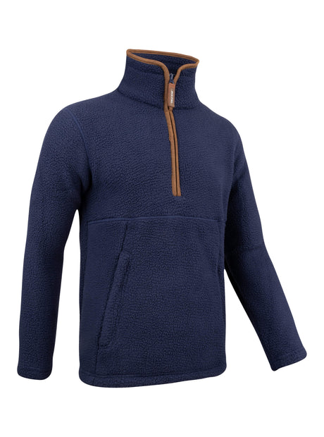 Junior Sherpa Fleecetrui Halve Rits Olijf