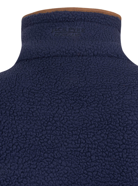 Junior Sherpa Fleecetrui Halve Rits Marineblauw