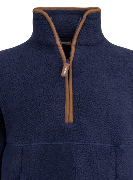 Junior Sherpa Fleecetrui Halve Rits Marineblauw