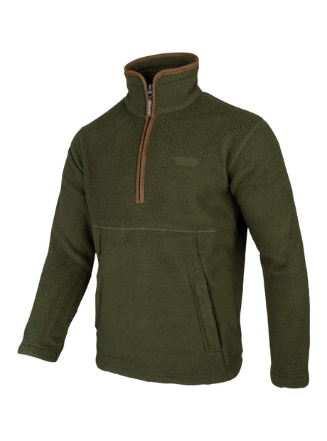 Sherpa Fleecetrui Halve Rits Marineblauw