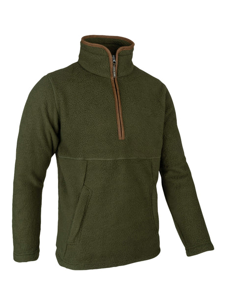Sherpa Fleecetrui Halve Rits Marineblauw