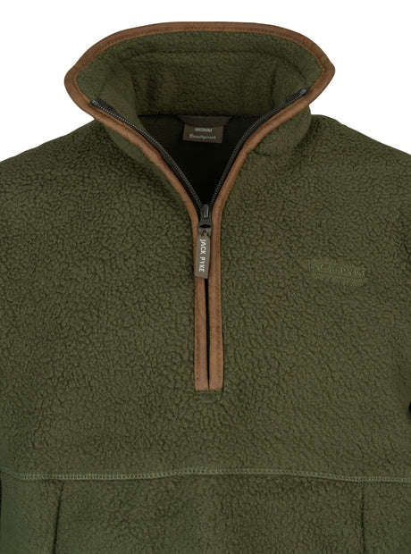 Sherpa Fleecetrui Halve Rits Marineblauw