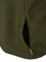 Sherpa Fleecetrui Halve Rits Olijf