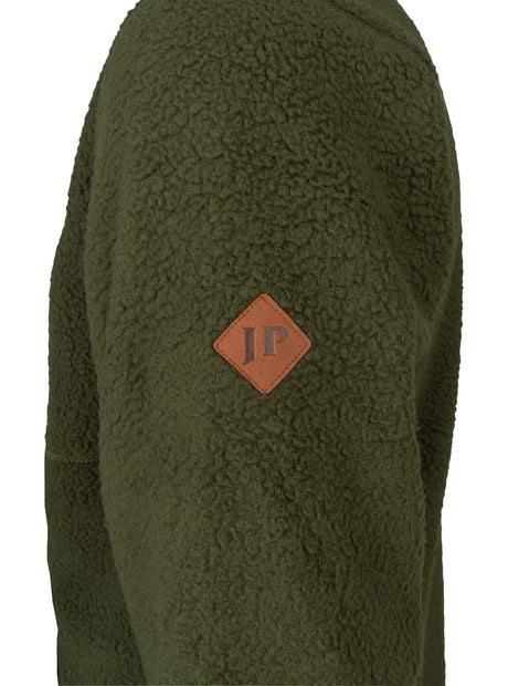 Sherpa Fleecetrui Halve Rits Marineblauw