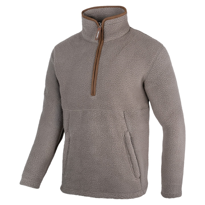 Sherpa Fleecetrui Halve Rits Shiitake