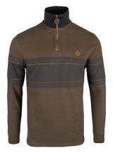 Contrast Sweater Halve Rits Groen