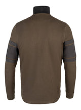 Contrast Sweater Halve Rits Groen