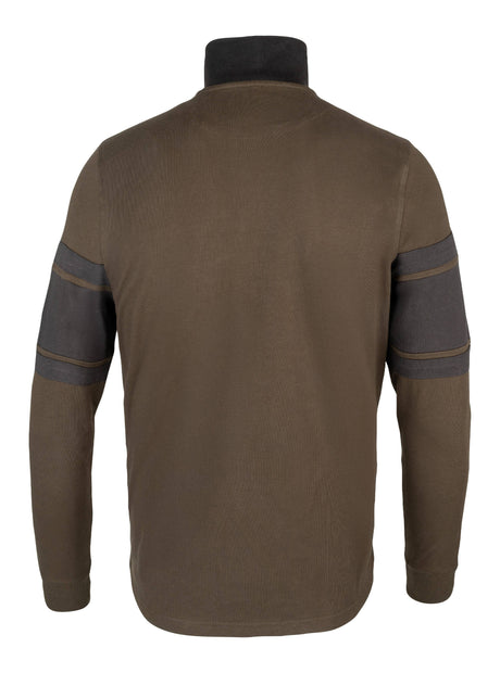 Contrast Sweater Halve Rits Groen