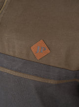 Contrast Sweater Halve Rits Groen