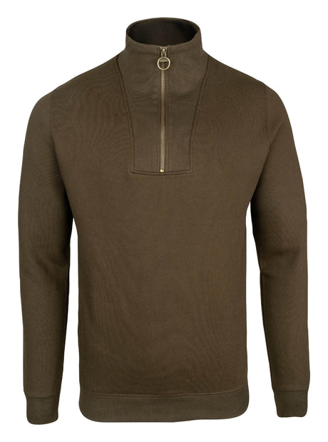 Sweater Halve Rits Donkerolijf
