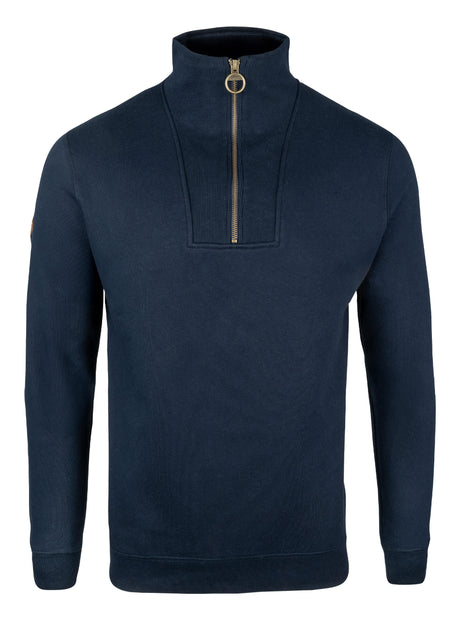 Sweater Halve Rits Marineblauw