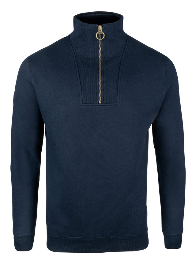 Sweater Halve Rits Marineblauw