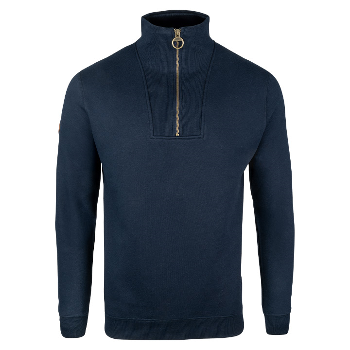 Sweater Halve Rits Marineblauw