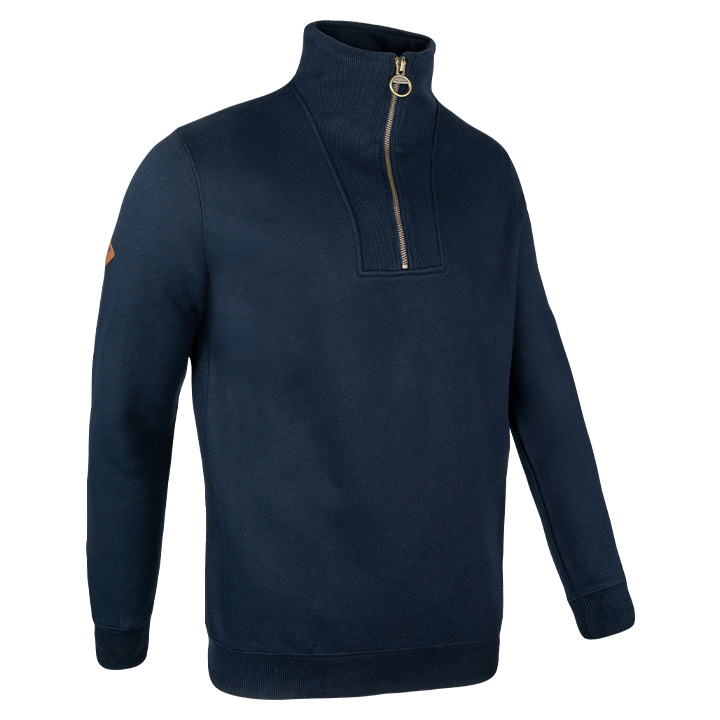 Sweater Halve Rits Marineblauw