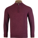 Ashcombe Trui met Rits 100% Lamswol Pruim