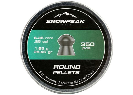 Luchtdrukkogeltjes Snowpeak Round 6.35 mm 25.46 grain