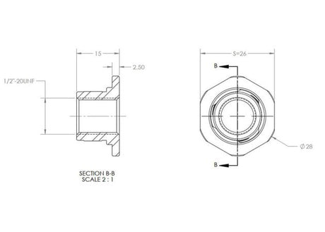 Loopadapter Huma QD 1/2 UNF (3)