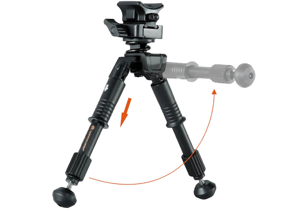 Vanguard Equalizer Pivoting 1QS Bipod - Aluminum