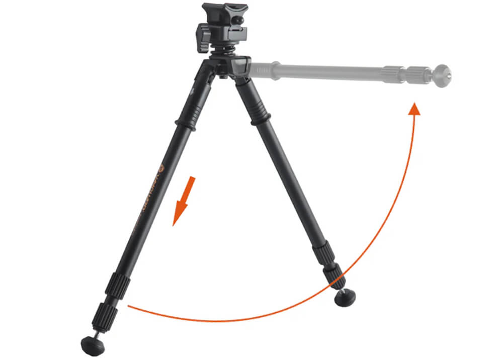 Bipod Vanguard Equalizer Pivoting 2QS - Aluminum