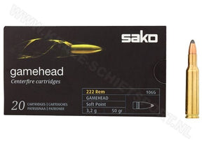 Kogelpatronen Sako Gamehead .222 Rem SP 50 grain