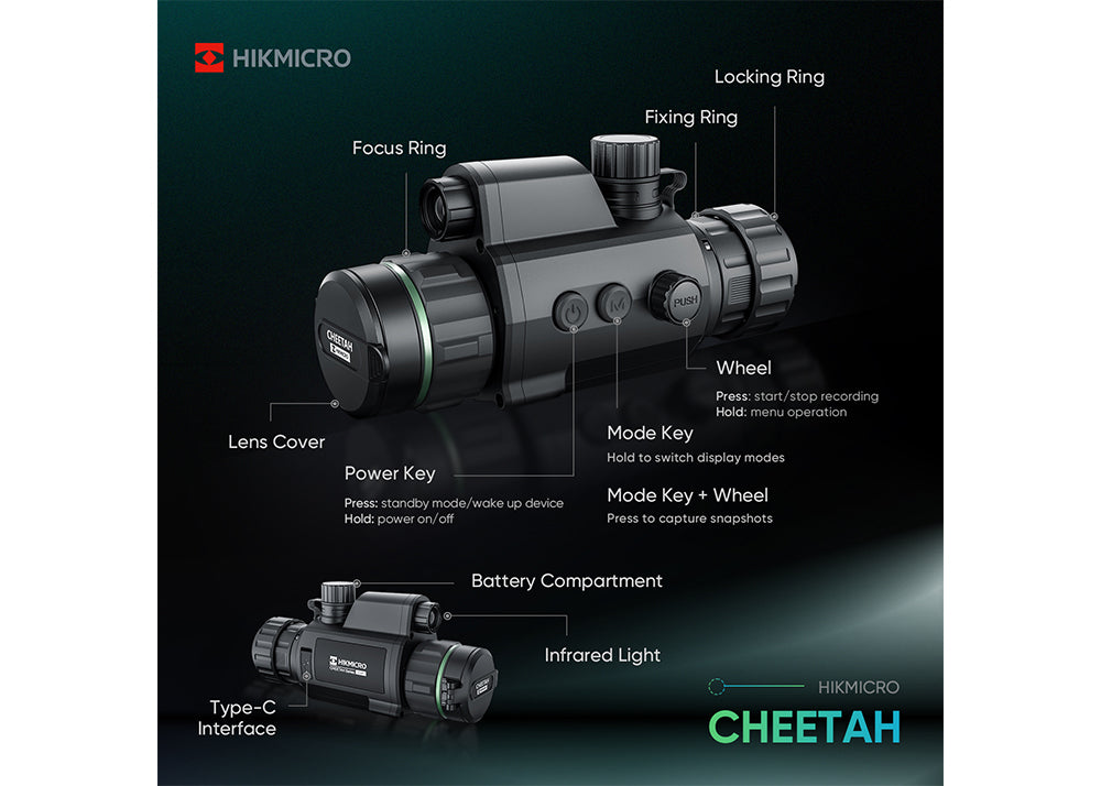 HikMicro Cheetah LRF Clip-On 850 nm IR Night Vision Scope