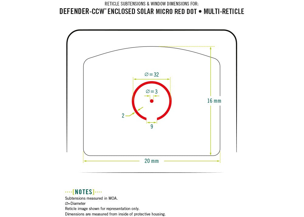 Vortex Defender-CCW Enclosed Solar Micro Red Dot