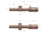Vector Optics Forester 1-8x24 VFD-3 Riflescope - Coyote FDE
