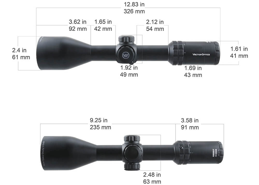 Vector Optics Grizzly 3-12x56 Riflescope