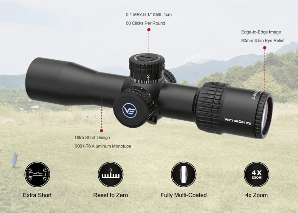 Vector Optics Veyron IR 2-8x32 SFP MPR-V5 Rifle Scope