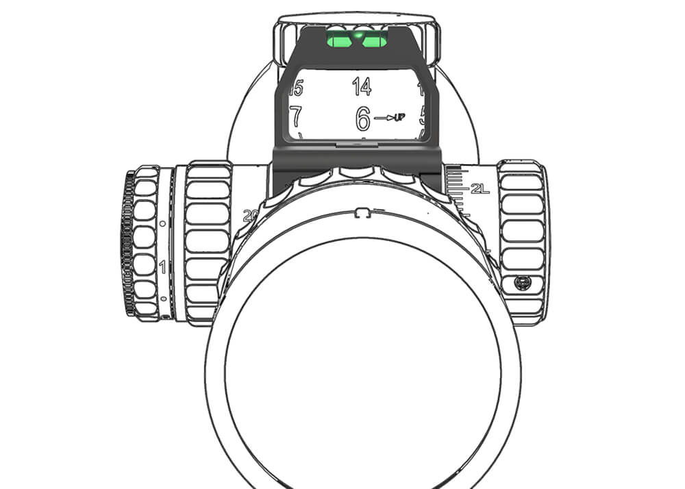 Turret Mark Reader Vector Optics X-Accu 30mm with Bubble Level