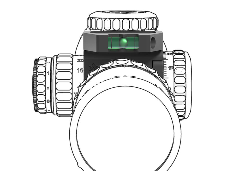 Turret Mark Reader Vector Optics X-Accu 34 mm with Bubble Level